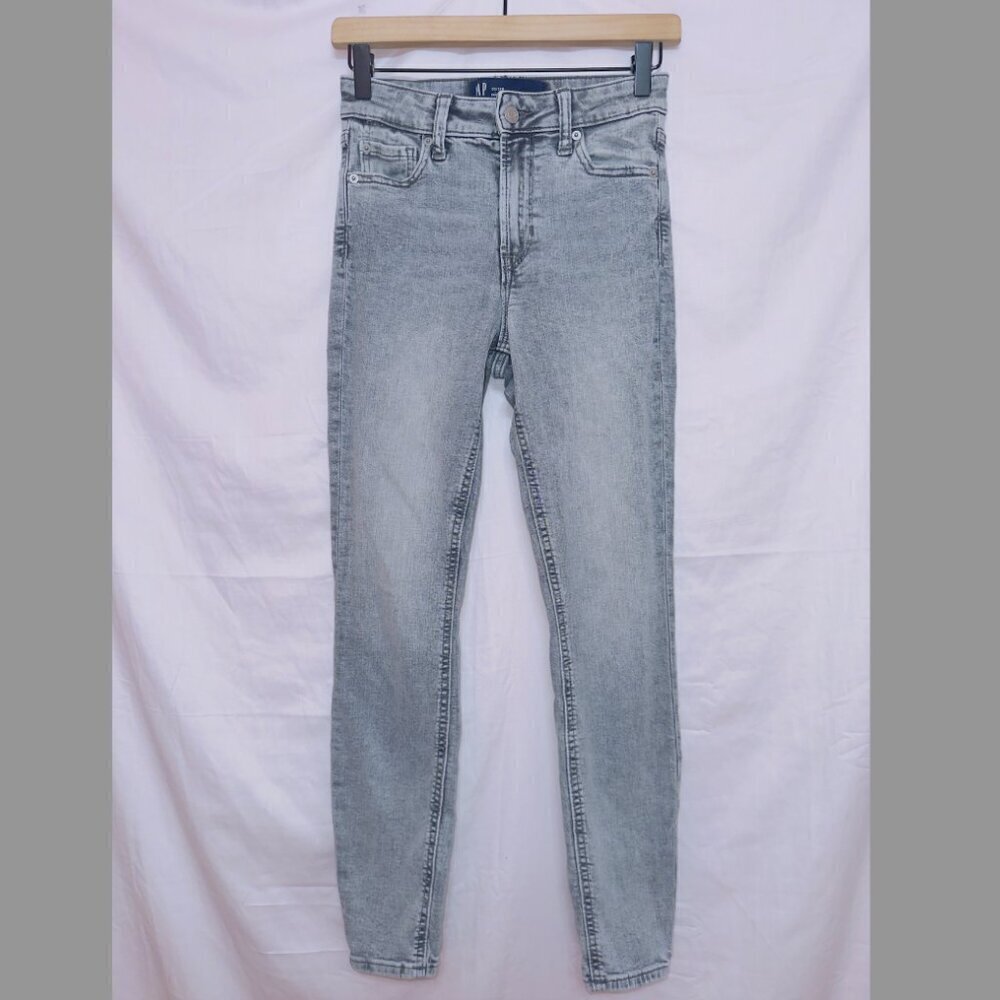 Gap Denim Gray Wash High Rise Universal Legging Jeans size 00/24